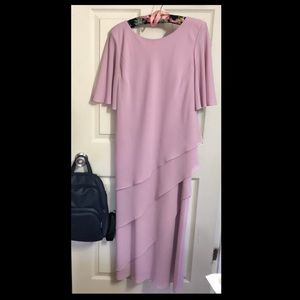 Cattina New York Lilac Purple Ruffle Beaded Modest Wedding/Formal Wear Dress